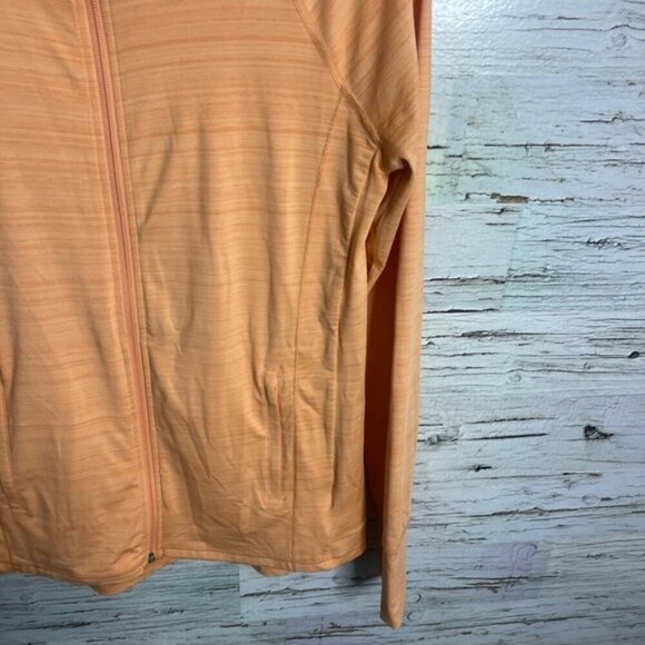 Athleta Sweatshirt‎ Womens S Orange Hoodie Pockets Zip Up Running Athletic - Picture 3 of 8